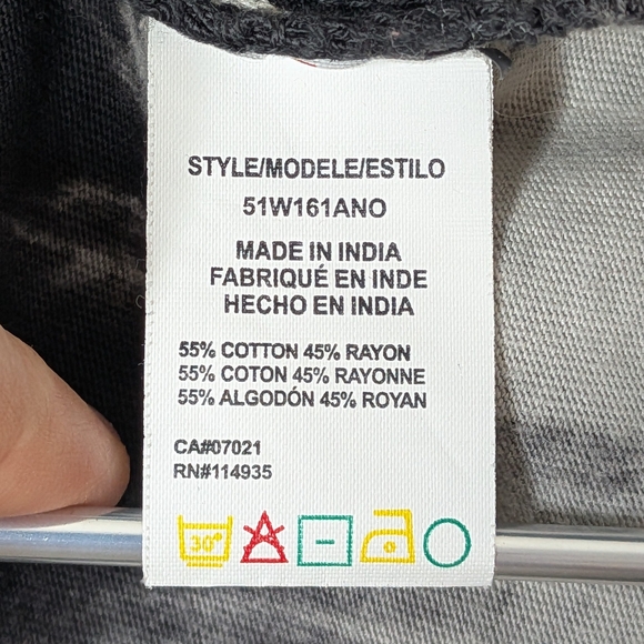 Saturday Sunday By Anthropologie Black Tie-Dye Midi Cotton Blend Dress Sz XL - Picture 6 of 14